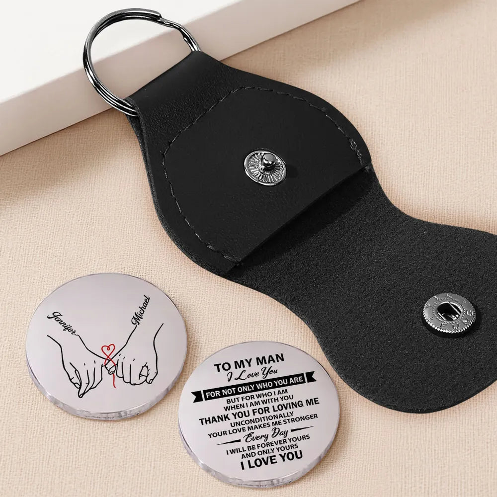 Personalized Engraved Keychain for Couples - Romantic Gift for Him Keychain MagicInPrints