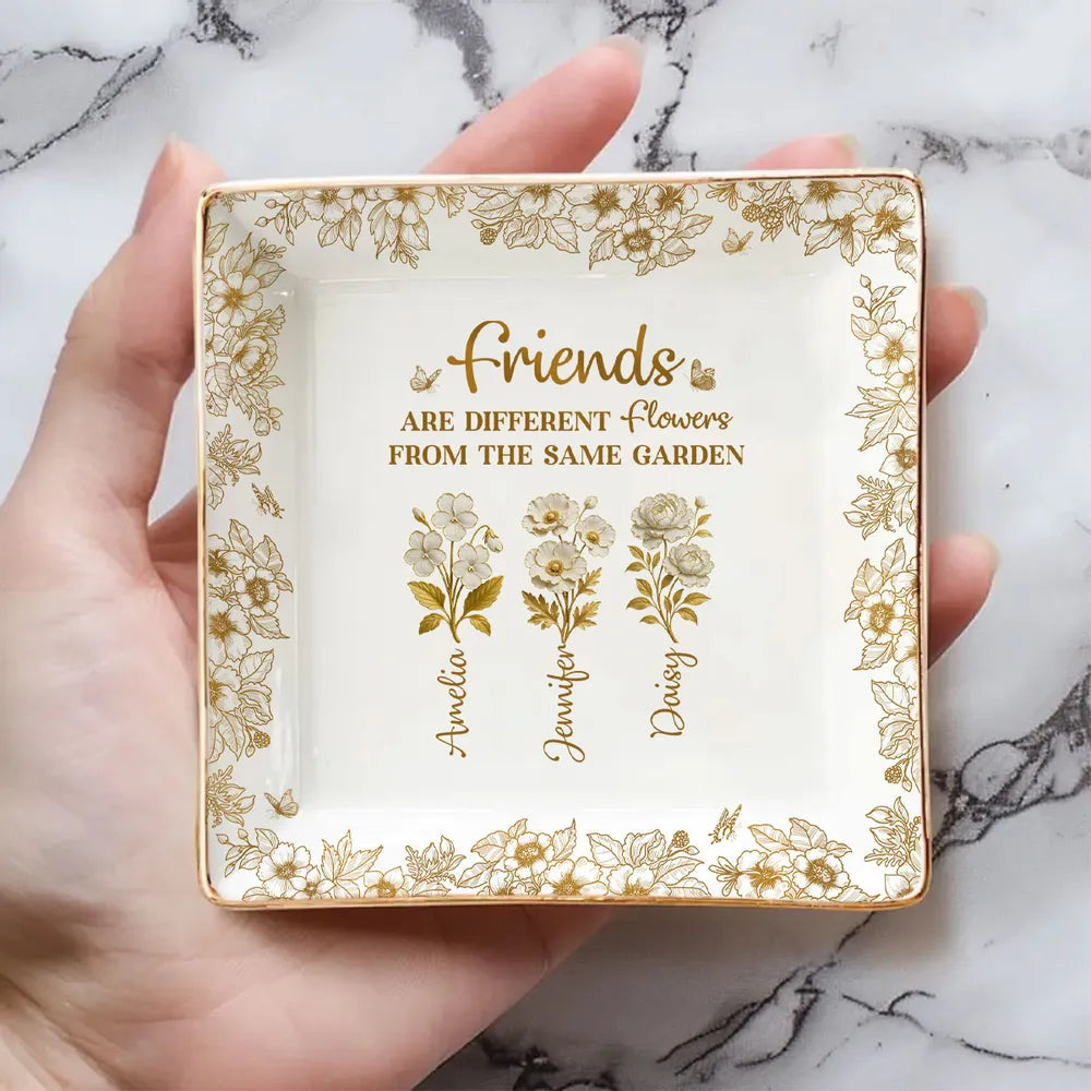 Personalized Sister Gift Plate - Floral Design for Sentimental Occasions Jewelry MagicInPrints