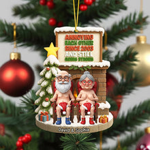 Load image into Gallery viewer, Annoying Each Other Since 2003 - Personalized Naughty Old Couple Christmas Ornament Ornament MagicInPrints
