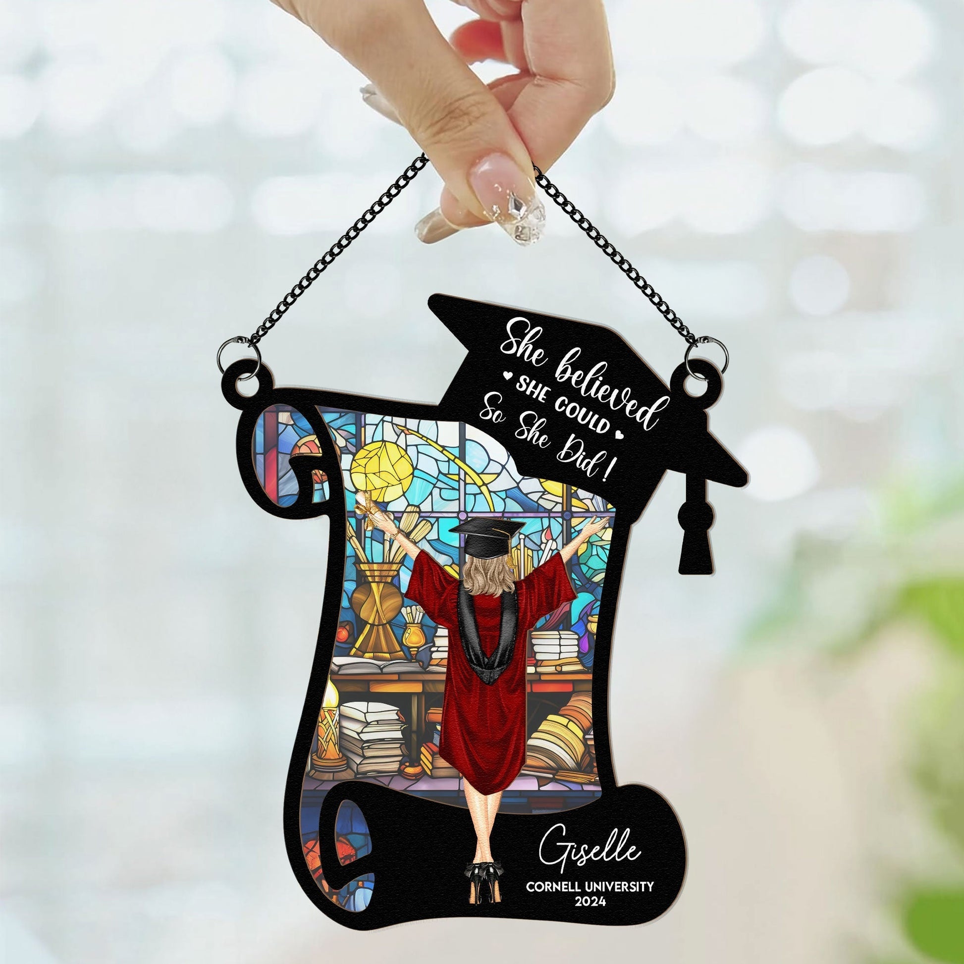 Personalized Graduation Ornament for Her - Inspirational Keepsake Gift Ornament MagicInPrints