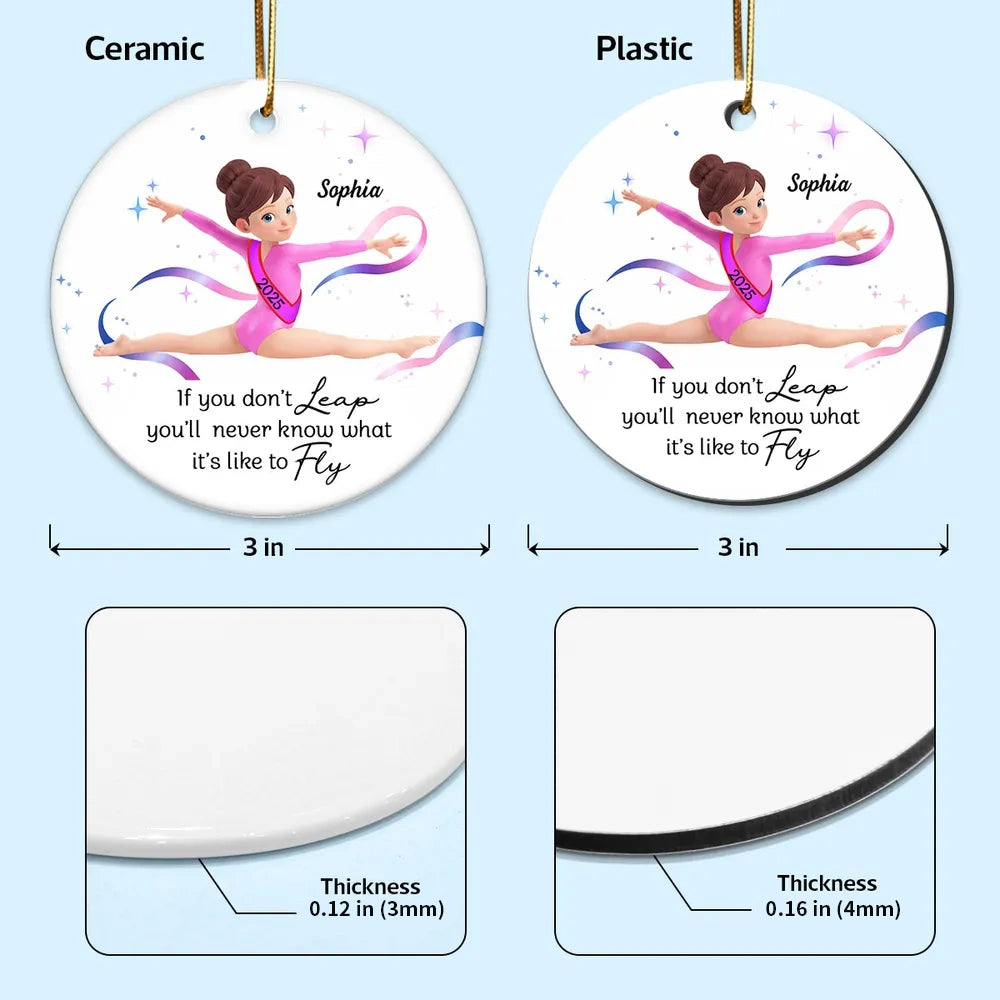 Personalized Gymnastics Christmas Ornament for Kids - Inspirational Gift Ornament MagicInPrints