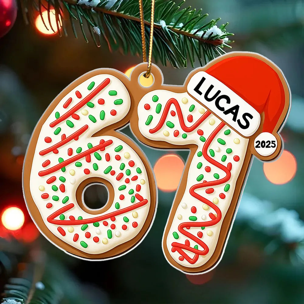 Personalized Gingerbread Ornament for Kids - Festive Christmas Decoration Ornament MagicInPrints