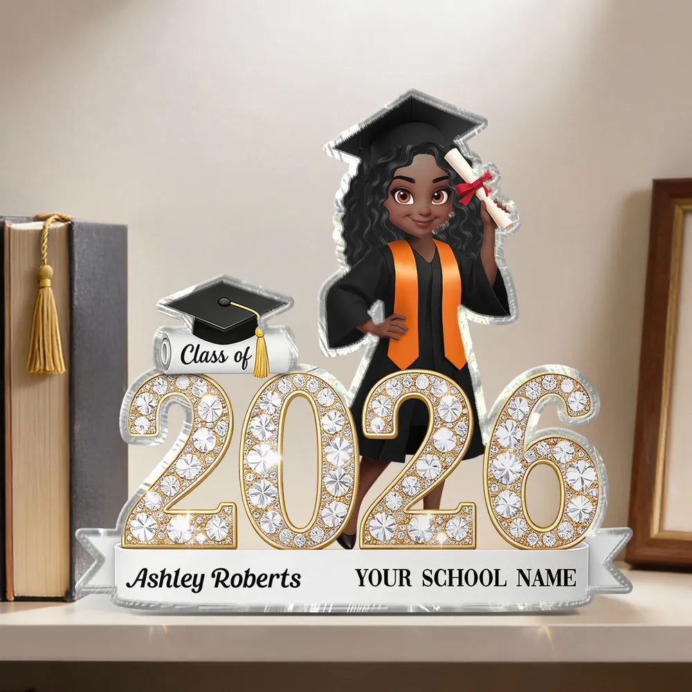 Personalized Graduation Plaque Class of 2026 for Students - Custom School Name Gift Plaque MagicInPrints