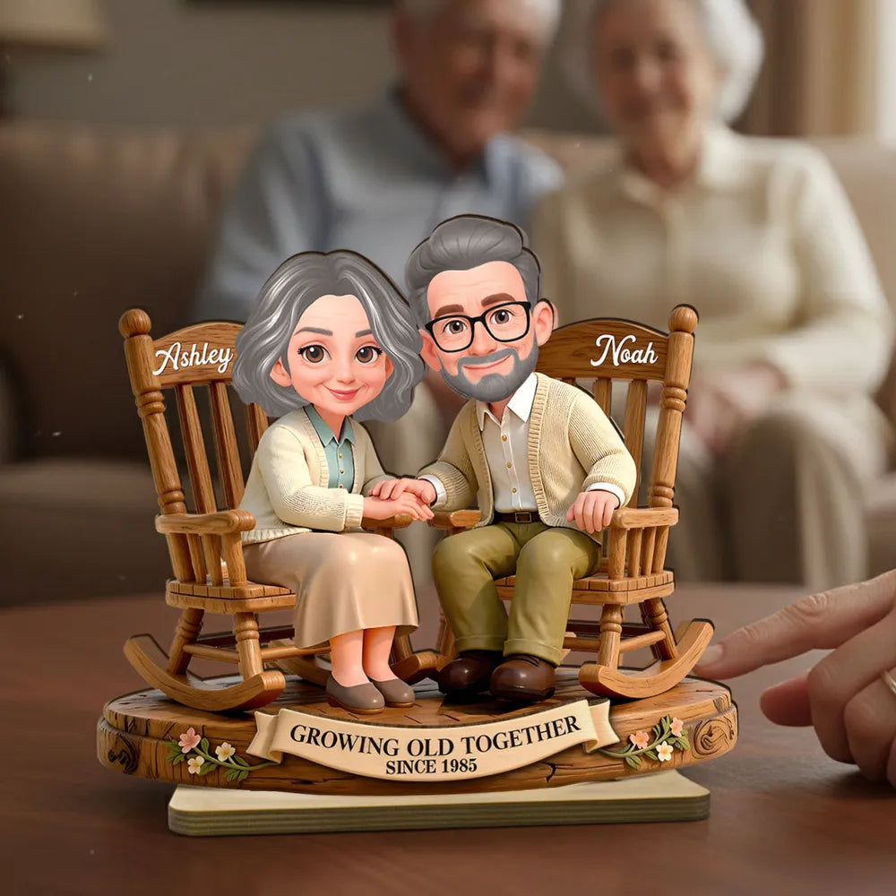 Personalized Couple Figurine for Seniors - Custom Anniversary Gift Plaque MagicInPrints
