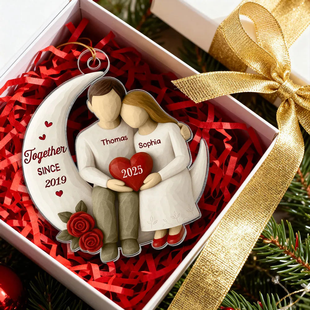 Personalized Couple Ornament for Christmas - Romantic Keepsake Gift Ornament MagicInPrints