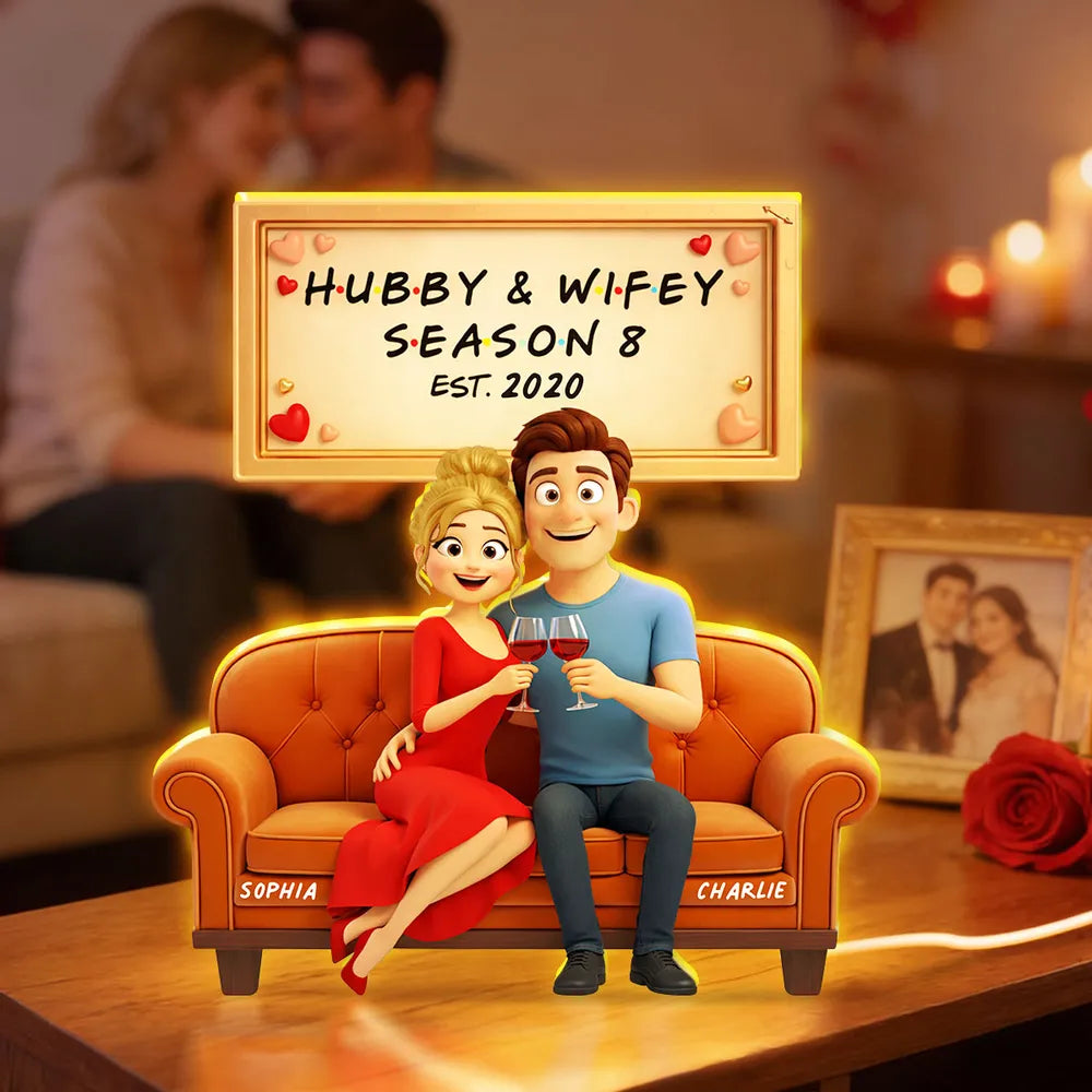Custom Cartoon Couple Figurine for Anniversary - Personalized Gift Plaque MagicInPrints