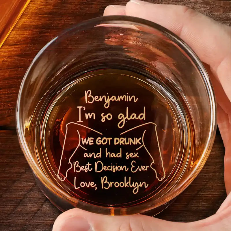 Personalized Whiskey Glass for Couples - Funny Gift for Anniversaries Cup MagicInPrints