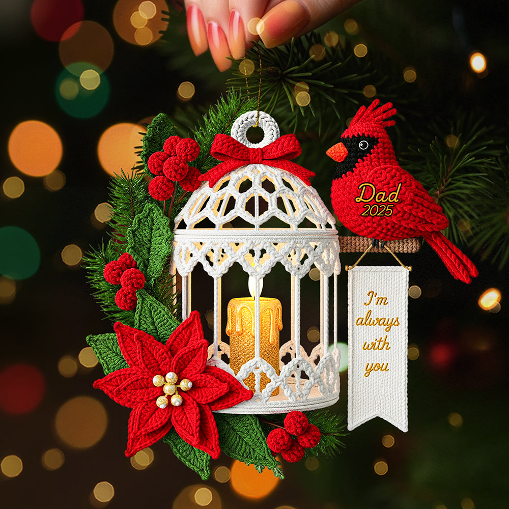 "I'm always with you" - Personalized Memorial Cardinal Ornament - A Meaningful Gift for Loved Ones Ornament PopCulturePrints