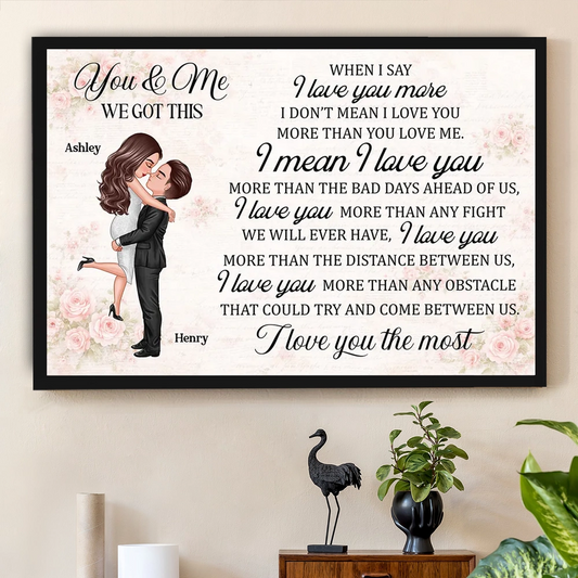 Personalized Romantic Couple Wall Art - Sentimental Gift for Anniversaries Poster or Canvas MagicInPrints