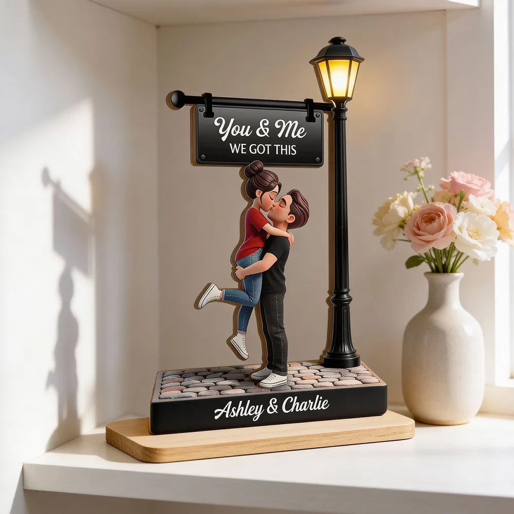 Personalized Couple Figurine Romantic Gift - Anniversary Keepsake Plaque MagicInPrints