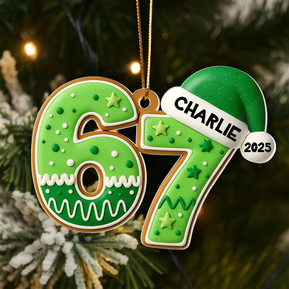 Personalized Christmas Ornament for Kids - Custom Name and Year Decoration Ornament MagicInPrints