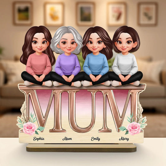 Custom Family Figurine Plaque for Mum - Personalized Gift for Mother's Day Plaque MagicInPrints