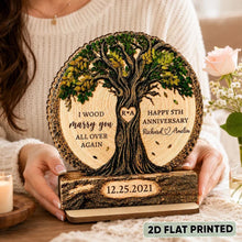 Load image into Gallery viewer, Personalized 2-Layer Wooden Plaque Custom Couple Tree Gift for Anniversary
