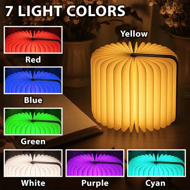 Personalized 7-Color Book Lamp Custom Gift for Book Lovers