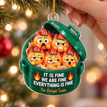 Load image into Gallery viewer, Personalized Funny Dumpster Fire Ornament Gift for Coworkers  | Christmas Decor
