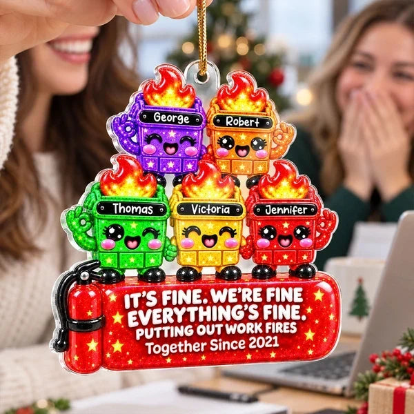 Personalized Acrylic Christmas Ornament Unique Coworker Gift