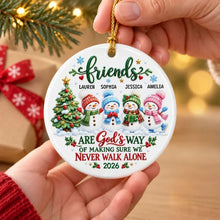 Load image into Gallery viewer, Personalized Snowman Ceramic Ornament Gift for Best Friend Christmas
