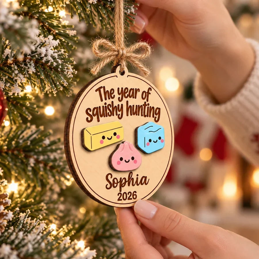 Personalized 2-Layer Wooden Christmas Ornament Gift for Collectors