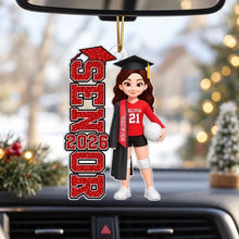 Load image into Gallery viewer, Personalized Graduation Ornament Colorful Senior Volleyball Gift for Daughter
