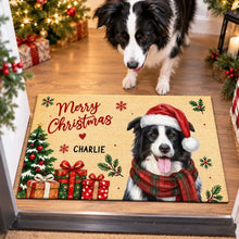 Load image into Gallery viewer, Personalized Watercolor Dog Doormat Christmas Gift for Dog Lovers

