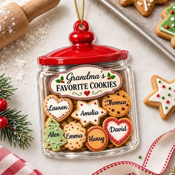 Personalized Acrylic Christmas Ornament for Grandma Gift