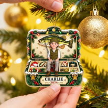 Load image into Gallery viewer, Personalized Fishing Acrylic Ornament Custom Name Gift for Dad
