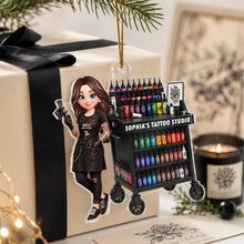 Load image into Gallery viewer, Personalized Tattoo Artist Acrylic Ornament Custom Gift for Her
