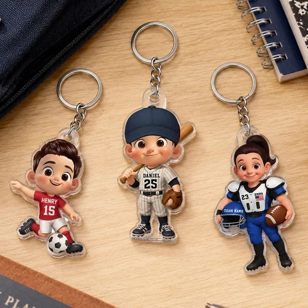 Personalized Acrylic Keychain for Student Athletes | Gift for Sports Fans