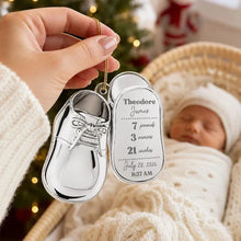 Load image into Gallery viewer, Personalized Baby Shoe Acrylic Ornament Gift for New Parents
