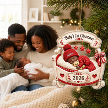 Load image into Gallery viewer, Personalized Baby's First Christmas Acrylic Ornament Gift for New Parents
