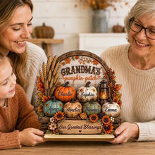 Load image into Gallery viewer, Personalized Wooden Plaque Fall Decor Gift for Grandma
