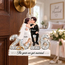 Load image into Gallery viewer, Personalized Acrylic Christmas Ornament Newlywed Gift
