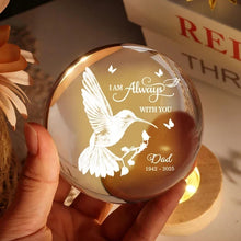 Load image into Gallery viewer, Personalized Hummingbird Globe Lamp Memorial Gift for Loved Ones
