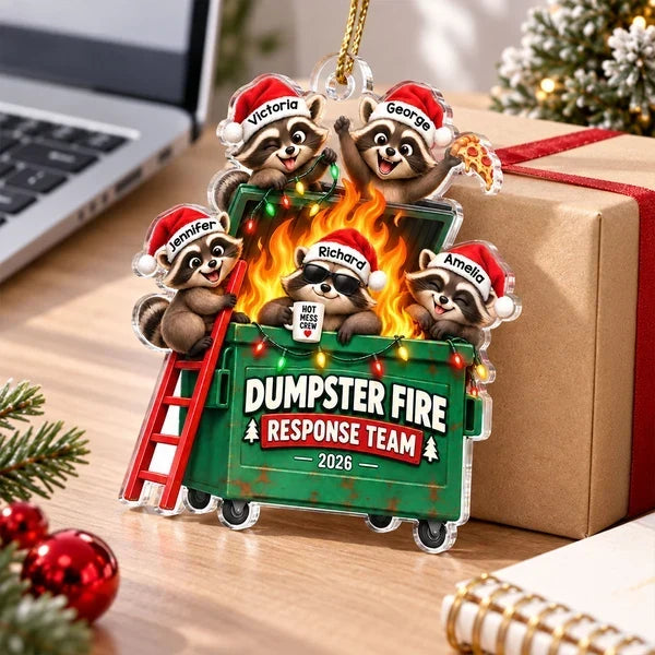 Personalized Raccoon Acrylic Ornament Funny Coworker Gift