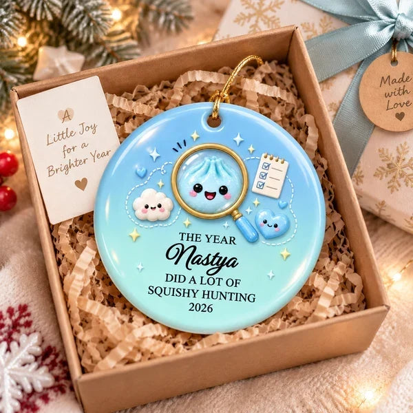 Personalized Ceramic Ornament Unique Gift for Kids Holiday