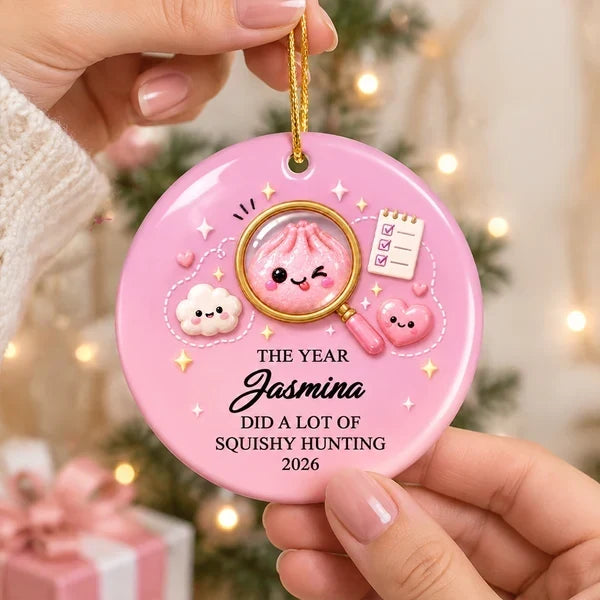Personalized Ceramic Ornament Unique Gift for Kids Holiday