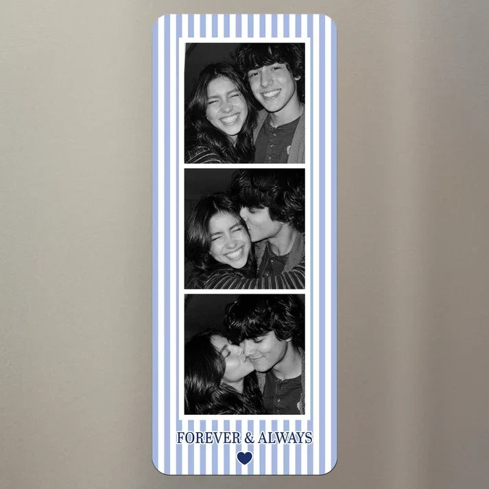 Personalized Acrylic Magnet with Couple Photo Strip Gift
