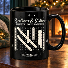 Load image into Gallery viewer, Personalized Word Search Mug Custom Names Gift for Siblings
