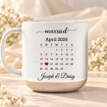 Load image into Gallery viewer, Personalized Wedding Date Mug Custom Names Gift for Couples
