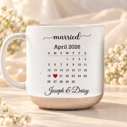 Personalized Wedding Date Mug Custom Names Gift for Couples