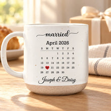 Load image into Gallery viewer, Personalized Wedding Date Mug Custom Names Gift for Couples
