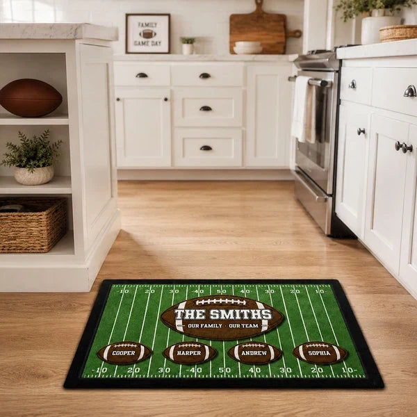 Personalized Doormat for Football Family Gift Custom Team Name