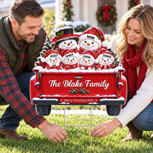 Load image into Gallery viewer, Personalized Snowman Family Yard Sign Christmas Decor Gift for Family
