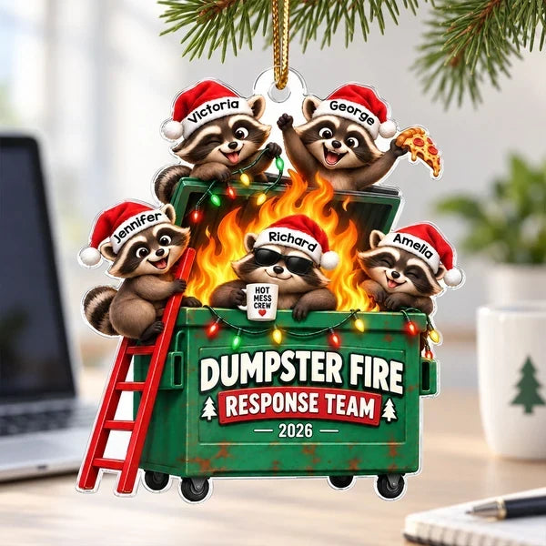 Personalized Raccoon Acrylic Ornament Funny Coworker Gift
