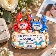 Load image into Gallery viewer, Personalized Acrylic Engagement Ornament for Couple Gift
