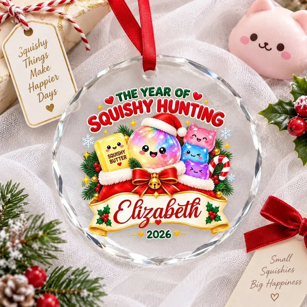 Personalized Crystal Ornament Squishy Kawaii Gift for Kids