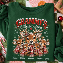 Load image into Gallery viewer, Personalized Grandma Sweatshirt with Cuddling Reindeer Gift Idea
