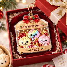 Load image into Gallery viewer, Personalized Acrylic Christmas Ornament Cute Dumpling Family Gift for Family
