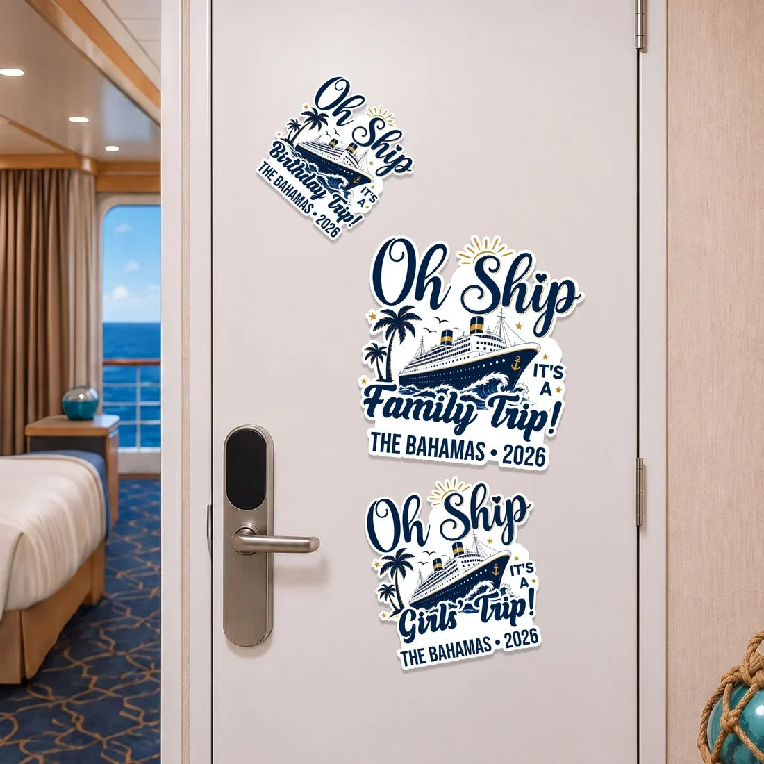 Personalized Acrylic Magnet Oh Ship Cruise Door Decor Gift