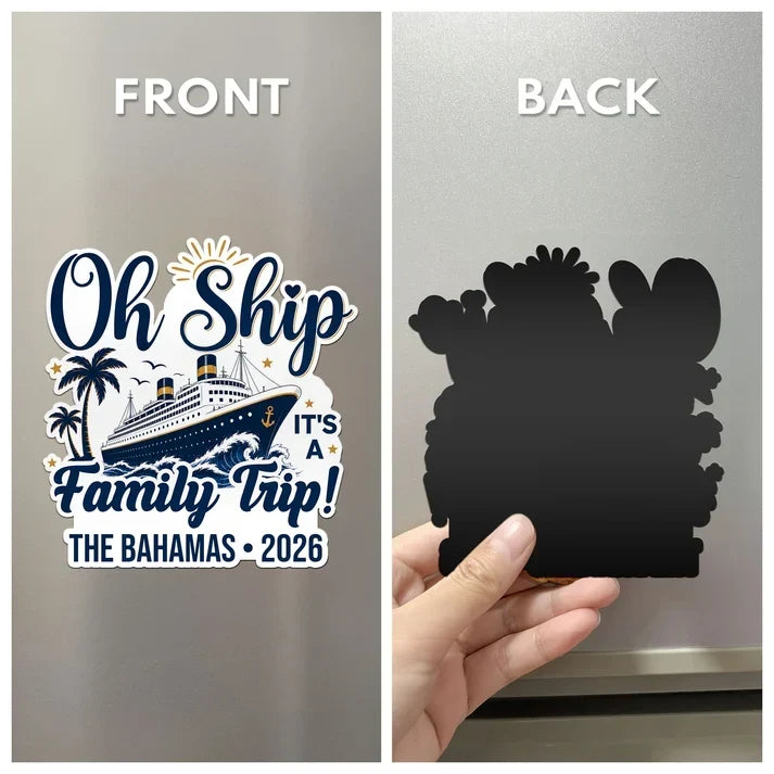 Personalized Acrylic Magnet Oh Ship Cruise Door Decor Gift